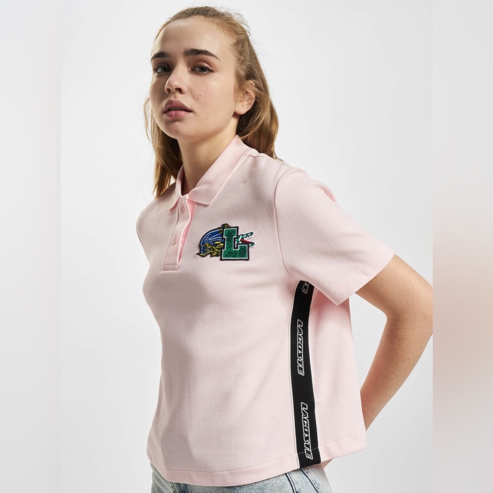 Lacoste Women's Regular Fit Comic Badge Polo Lacoste Light Pink Size 34